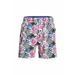 NEW EIGHT X men's tropical flora print swim trunks in multi